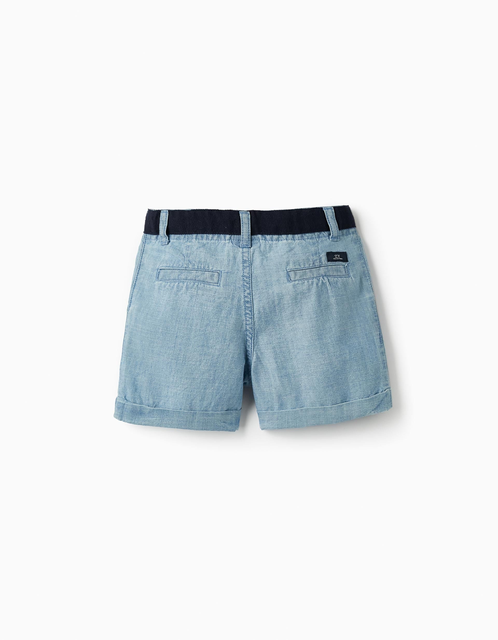 Cotton Denim Shorts for Baby Boys, Blue