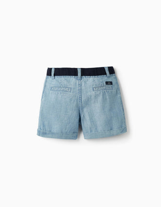 Pantalones Cortos de Mezclilla de Algodón para Bebé Niño, Azul