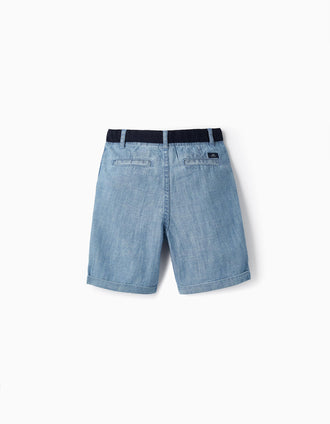 Shorts en jean en coton pour garçon 'Midi', Bleu
