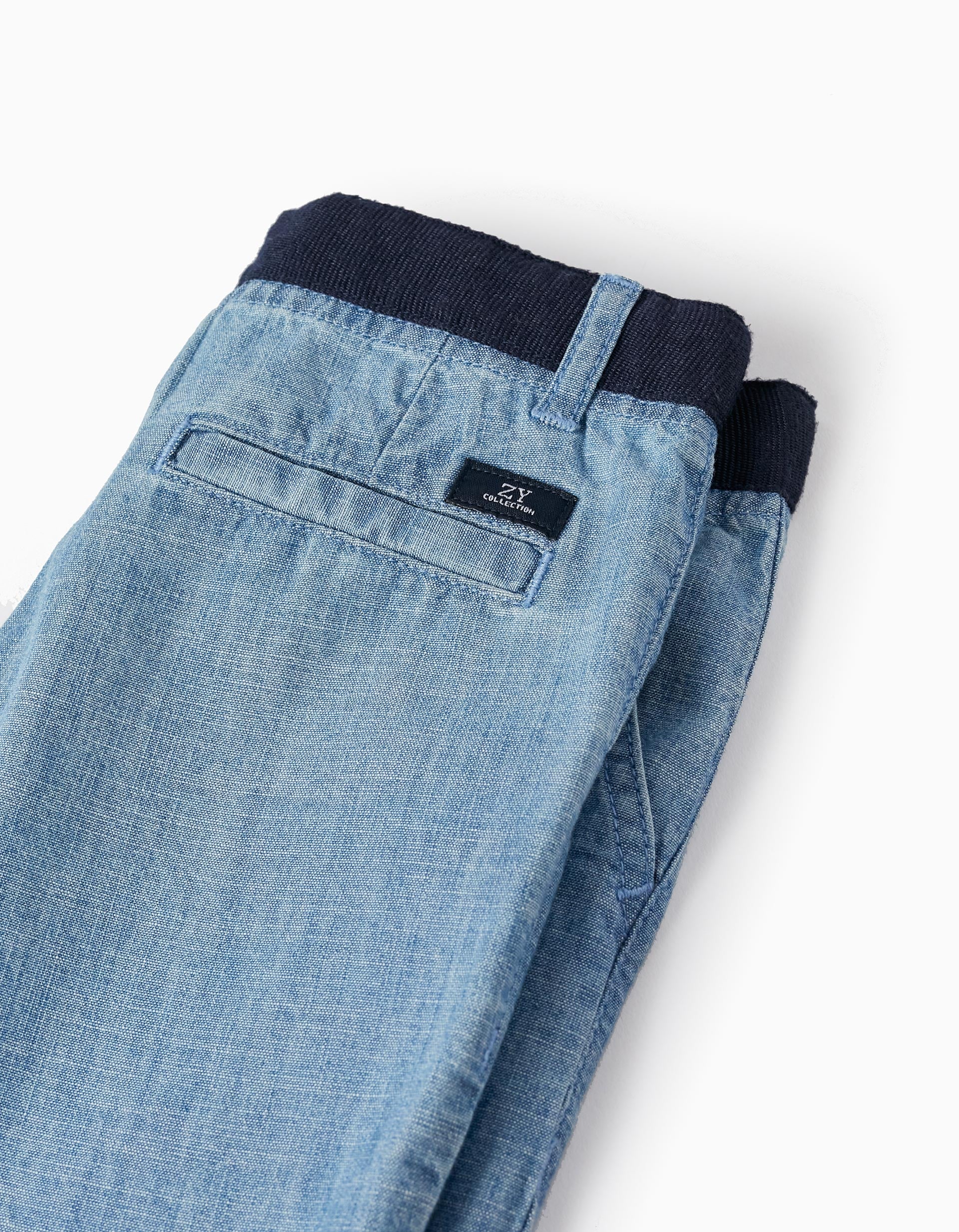 Cotton Denim Shorts for Boys 'Midi', Blue