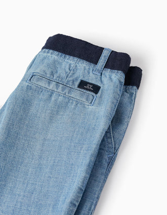 Shorts en jean en coton pour garçon 'Midi', Bleu