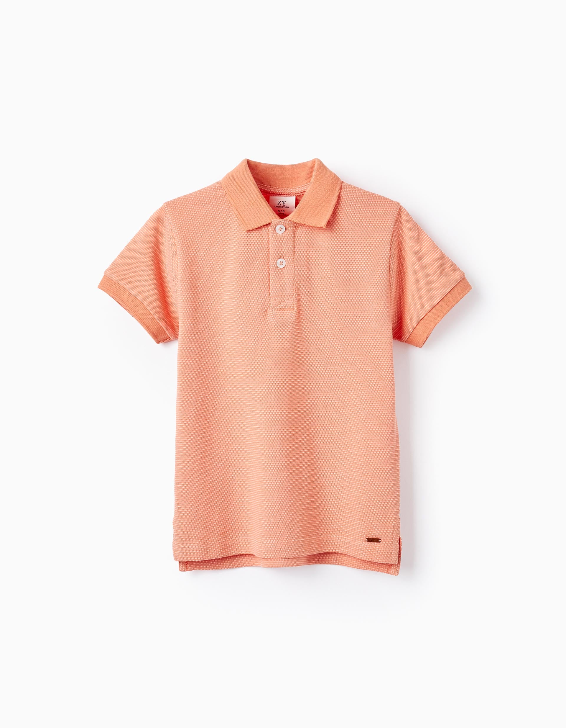 Cotton Polo T-shirt for Boys, Orange