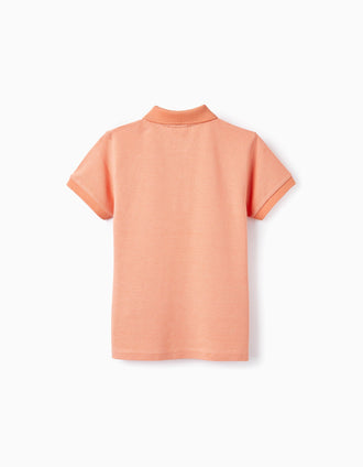 T-shirt-Polo en Coton pour Garçon, Orange