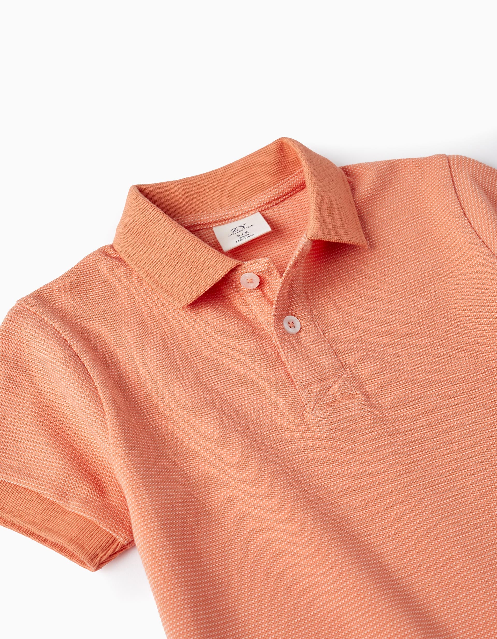 Cotton Polo T-shirt for Boys, Orange