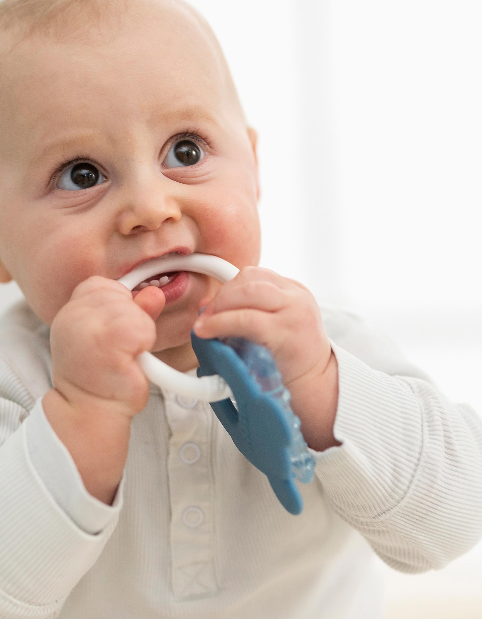 Anel De Dentição Silicone Blue Nattou 3M+