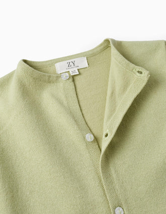 Jersey de Punto para Niña, Verde Claro