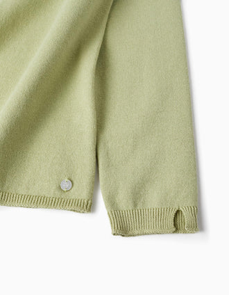 Jersey de Punto para Niña, Verde Claro