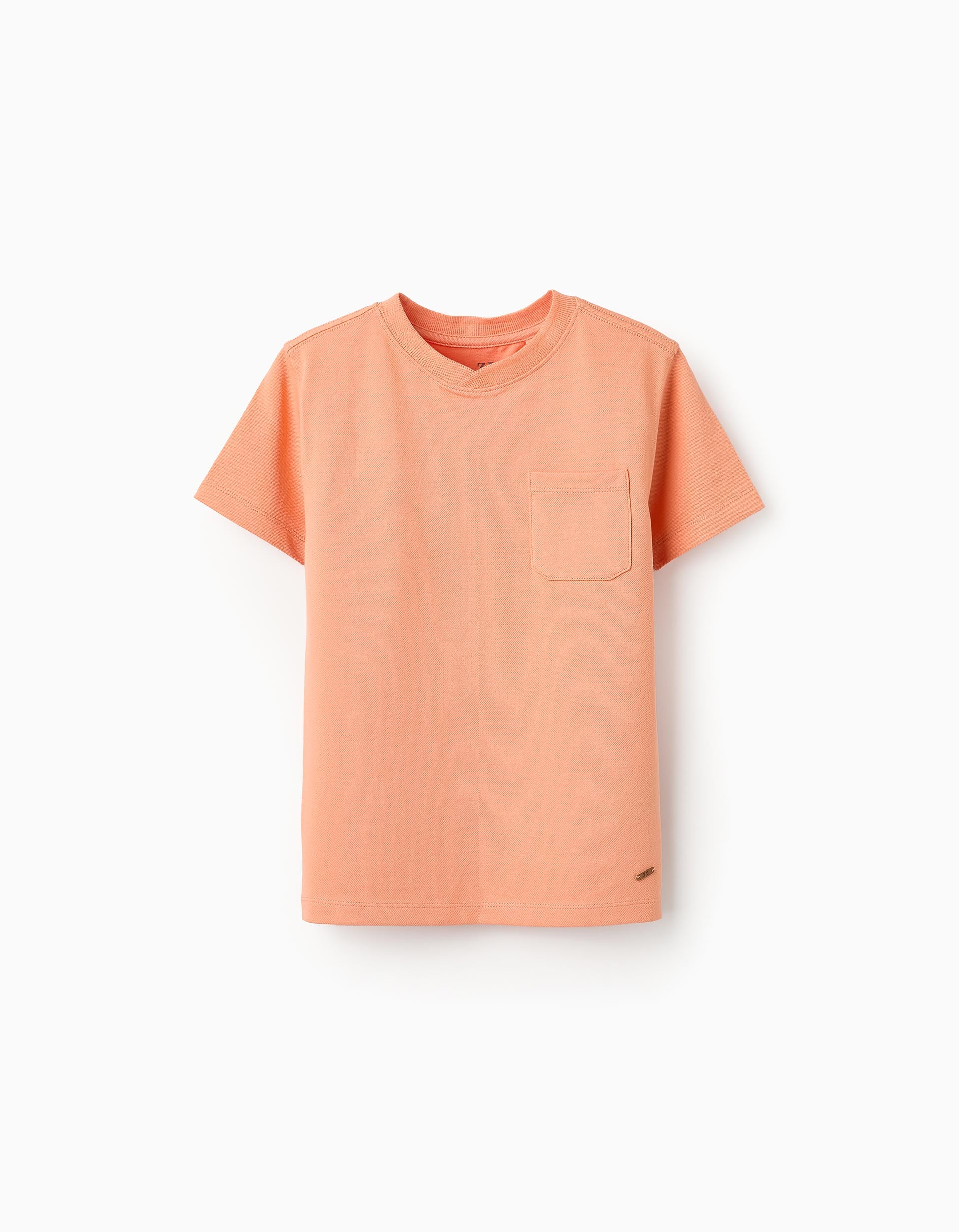 Cotton Piqué T-shirt for Boys, Orange