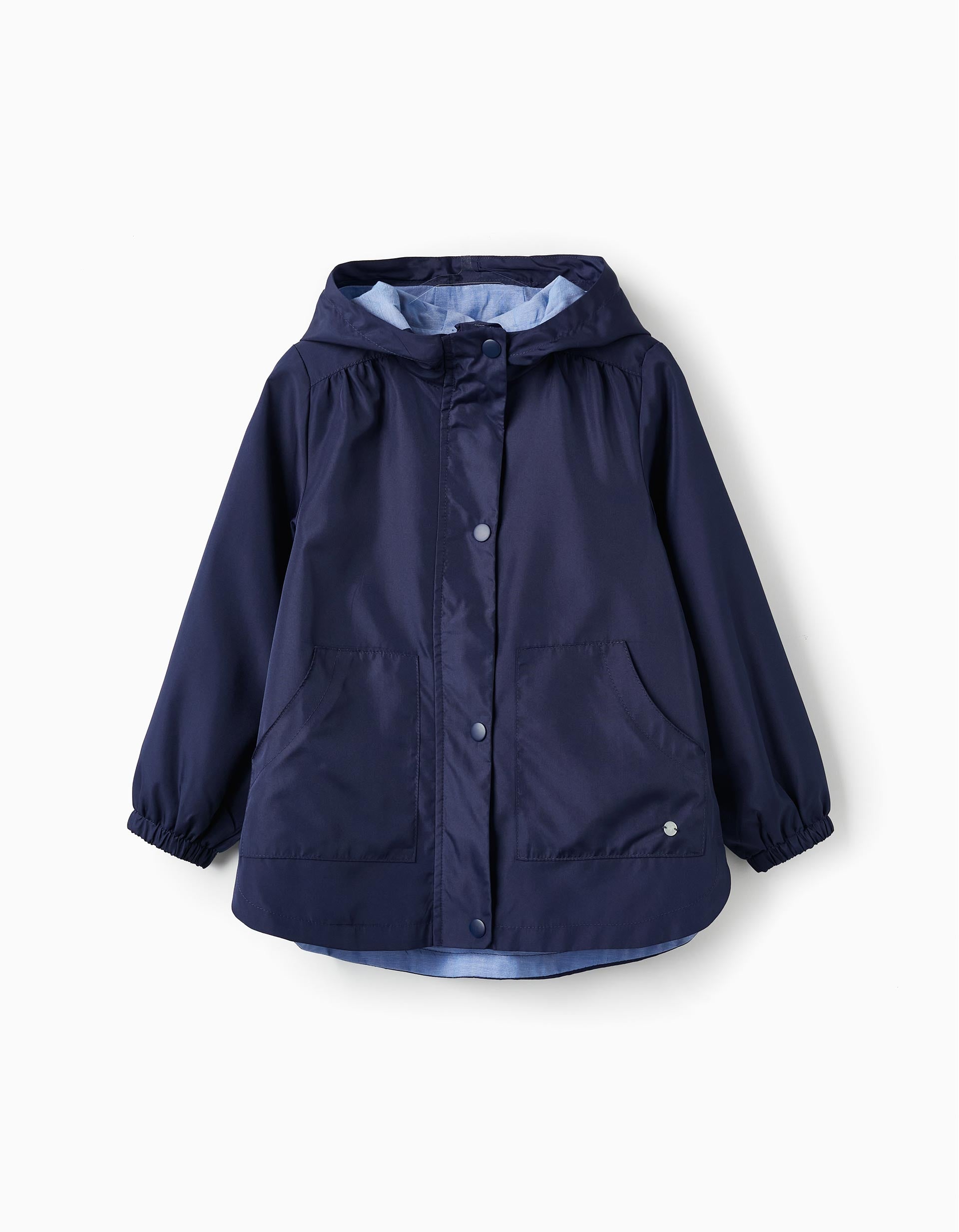 Hooded Parka for Girls, Dark Blue