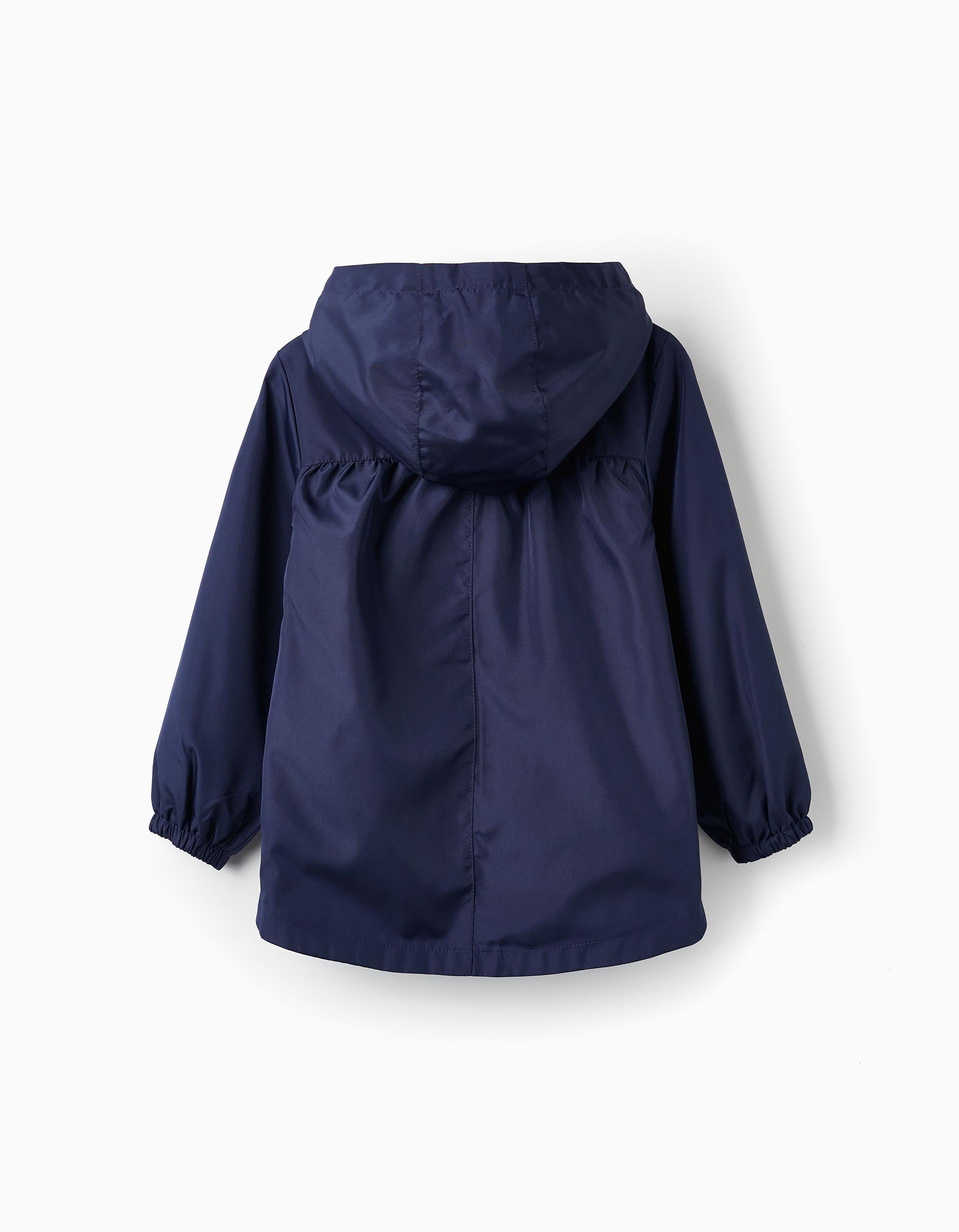 Hooded Parka for Girls, Dark Blue