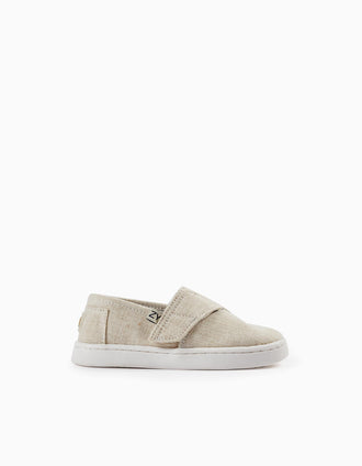 Espadrilles en tissu pour bébé garçon, Beige
