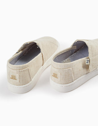 Espadrilles en tissu pour bébé garçon, Beige