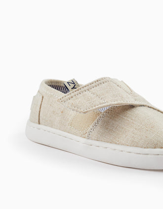 Alpargatas de Tela para Bebé Niño, Beige