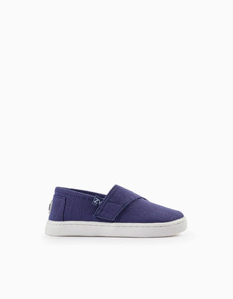 Espadrilles en tissu pour bébé garçon, Bleu foncé
