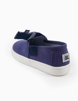 Alpargatas de Tela para Bebé Niño, Azul Oscuro