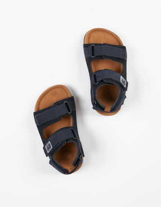 Sandales en cuir pour bébé garçon, Bleu Foncé