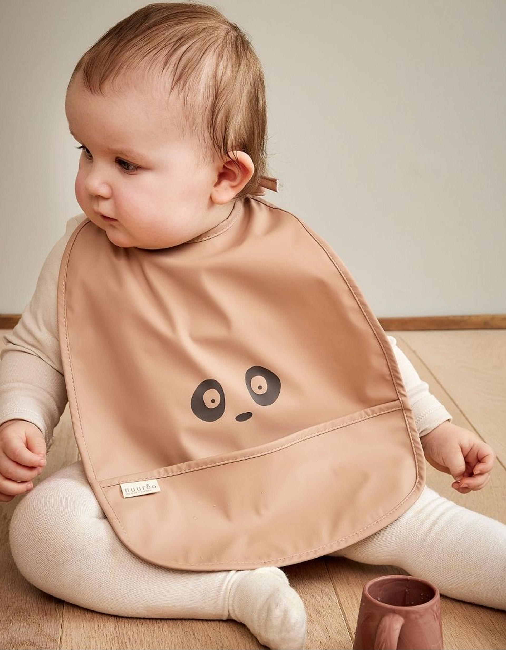 Babete Impermeável Com Bolso Panda Sand Nuuroo