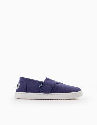 Alpercatas de Tecido para Menino, Azul Escuro