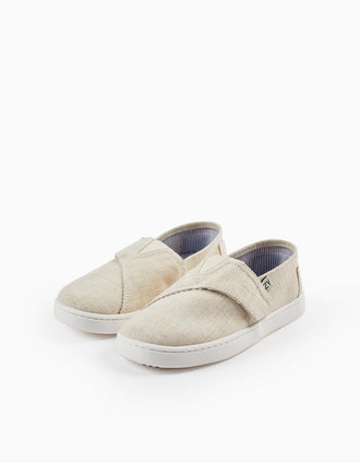 Alpercatas de Tecido para Menino, Bege
