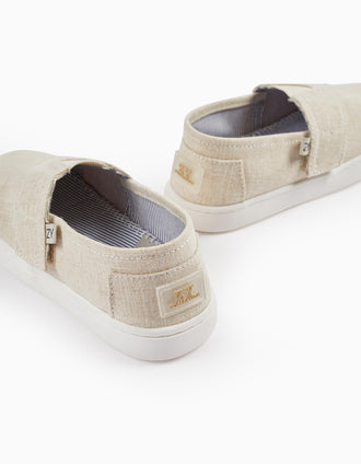 Espadrilles en tissu pour garçon, Beige