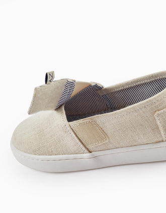 Espadrilles en tissu pour garçon, Beige