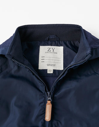 Chaqueta con Capucha Desmontable para Bebé Niño, Azul Oscuro