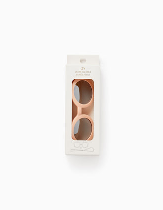 Lunettes de soleil flexibles avec protection UV pour bébé fille, Rose clair