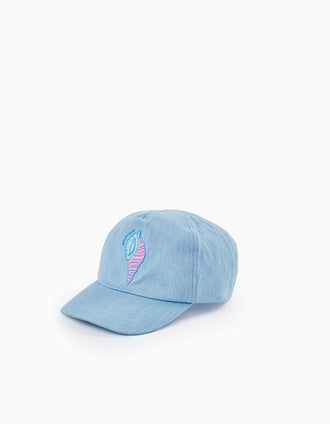Boné de Algodão para Menina 'Búzio', Azul