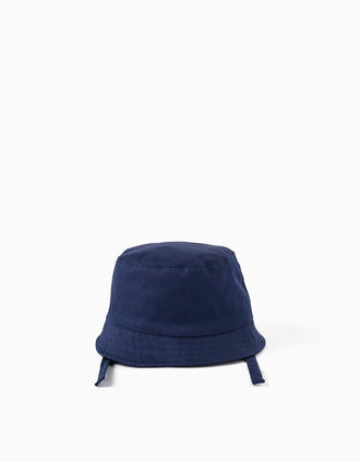 Chapeau en sergé pour nouveau-né, Bleu foncé