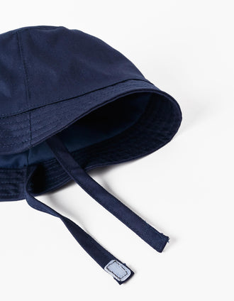 Chapeau en sergé pour nouveau-né, Bleu foncé