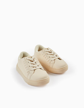 Baskets avec Volants pour Bébé Fille, Beige