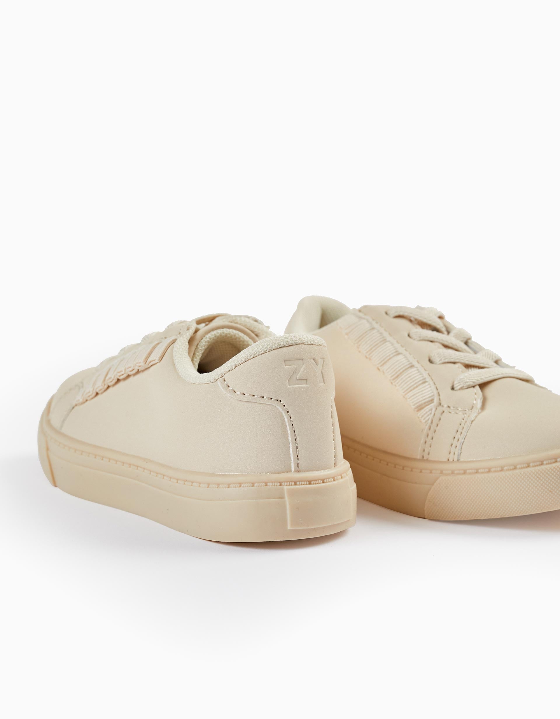 Trainers with Ruffles for Baby Girls, Beige