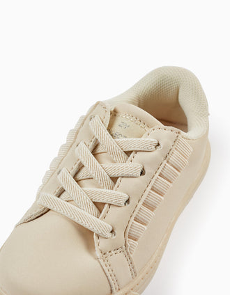 Baskets avec Volants pour Bébé Fille, Beige