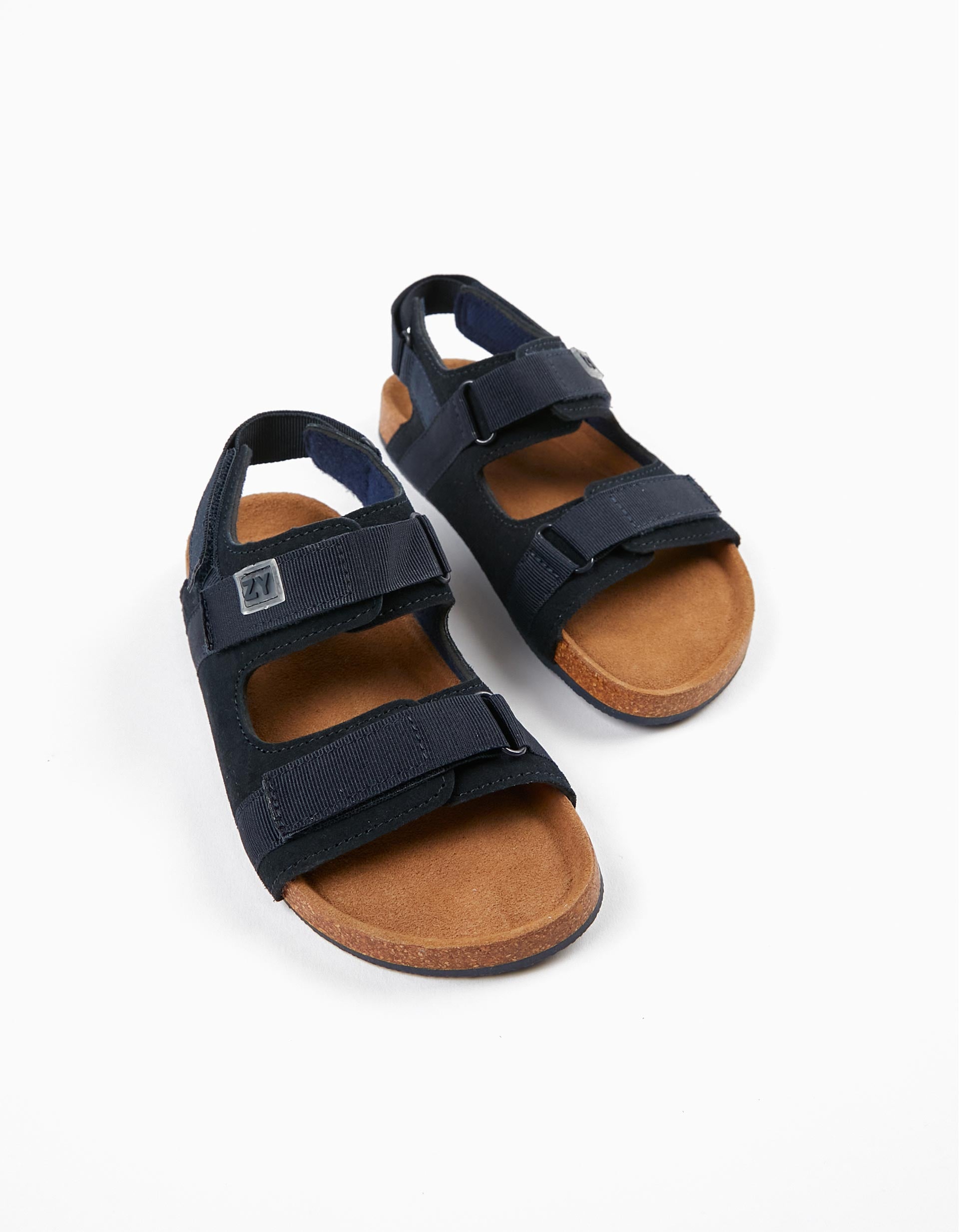 Leather Sandals for Boys, Dark Blue