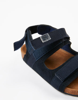 Sandalias de Piel para Niño, Azul Oscuro
