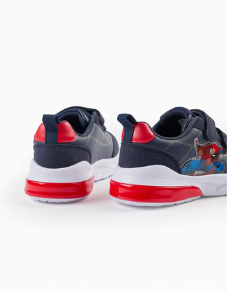 Baskets avec Lumières pour Garçon 'Spider-Man', Bleu Foncé/Rouge