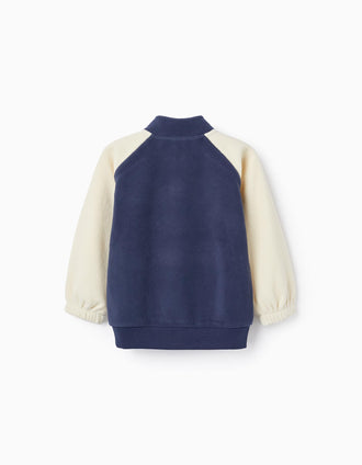 Jersey Polar para Niño, Beige/Azul Oscuro