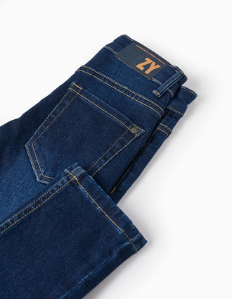 Pantalon en jean pour garçon 'Slim Fit', Bleu Foncé
