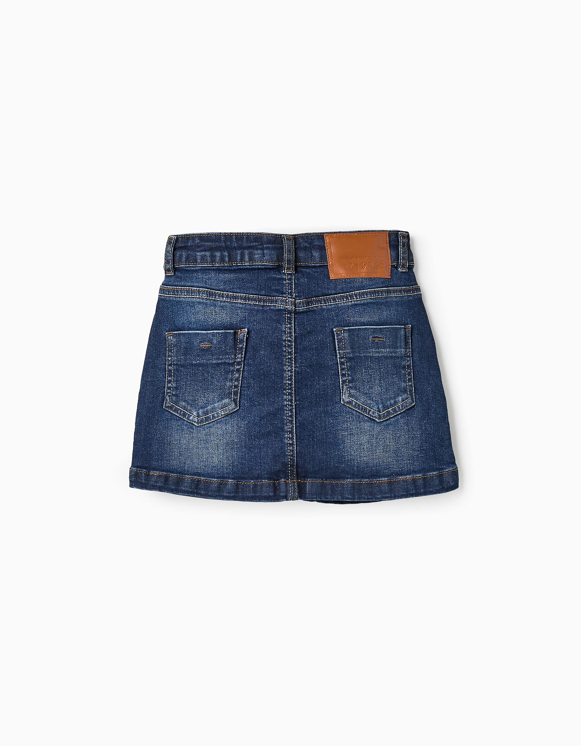 Mini Denim Skirt for Girls, Dark Blue