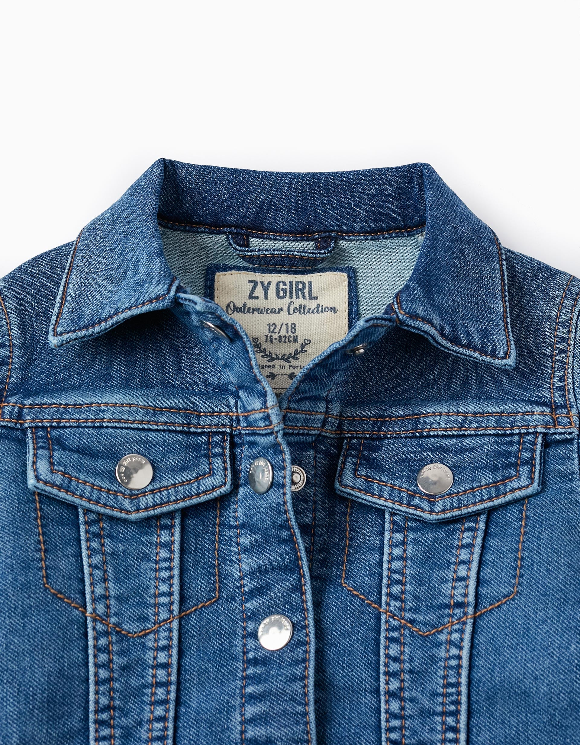 Denim Jacket for Baby Girls, Blue