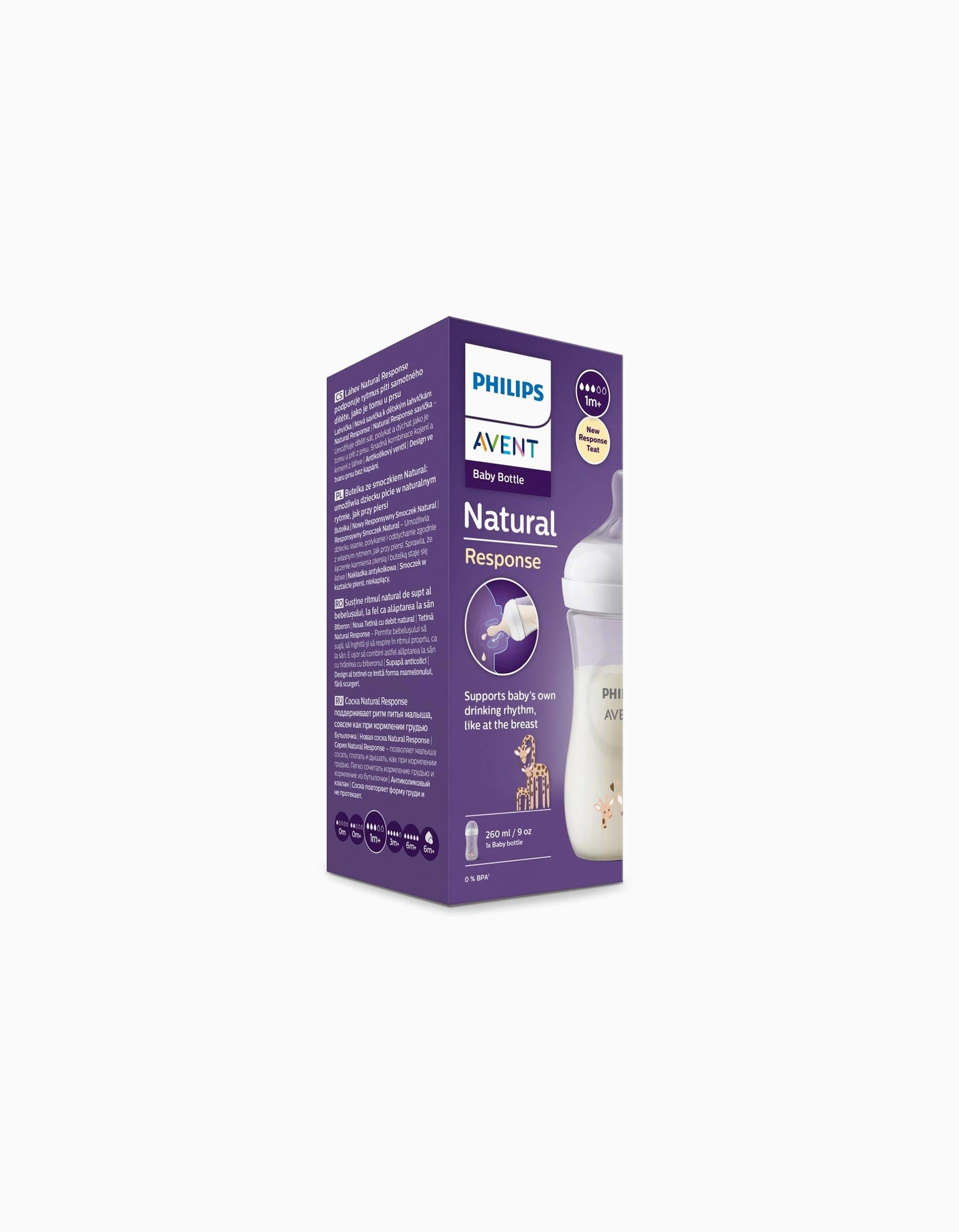 Biberão Natural Response Giraffe Philips Avent 260 Ml