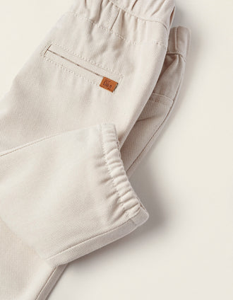 Pantalones con Tirantes para Recién Nacido, Beige