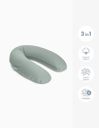 Almofada De Amamentação  3 Em 1 Buddy Jersey Tetra Green Doomoo