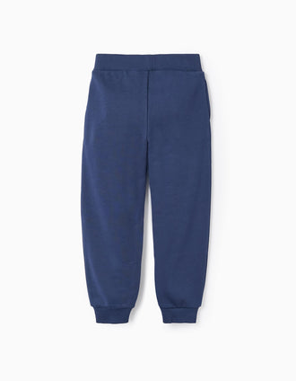 Pantalon de sport en coton pour garçon 'Sonic', Bleu Foncé