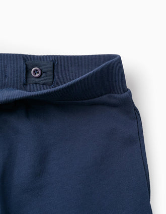 Pantalon de sport en coton pour garçon 'Sonic', Bleu Foncé