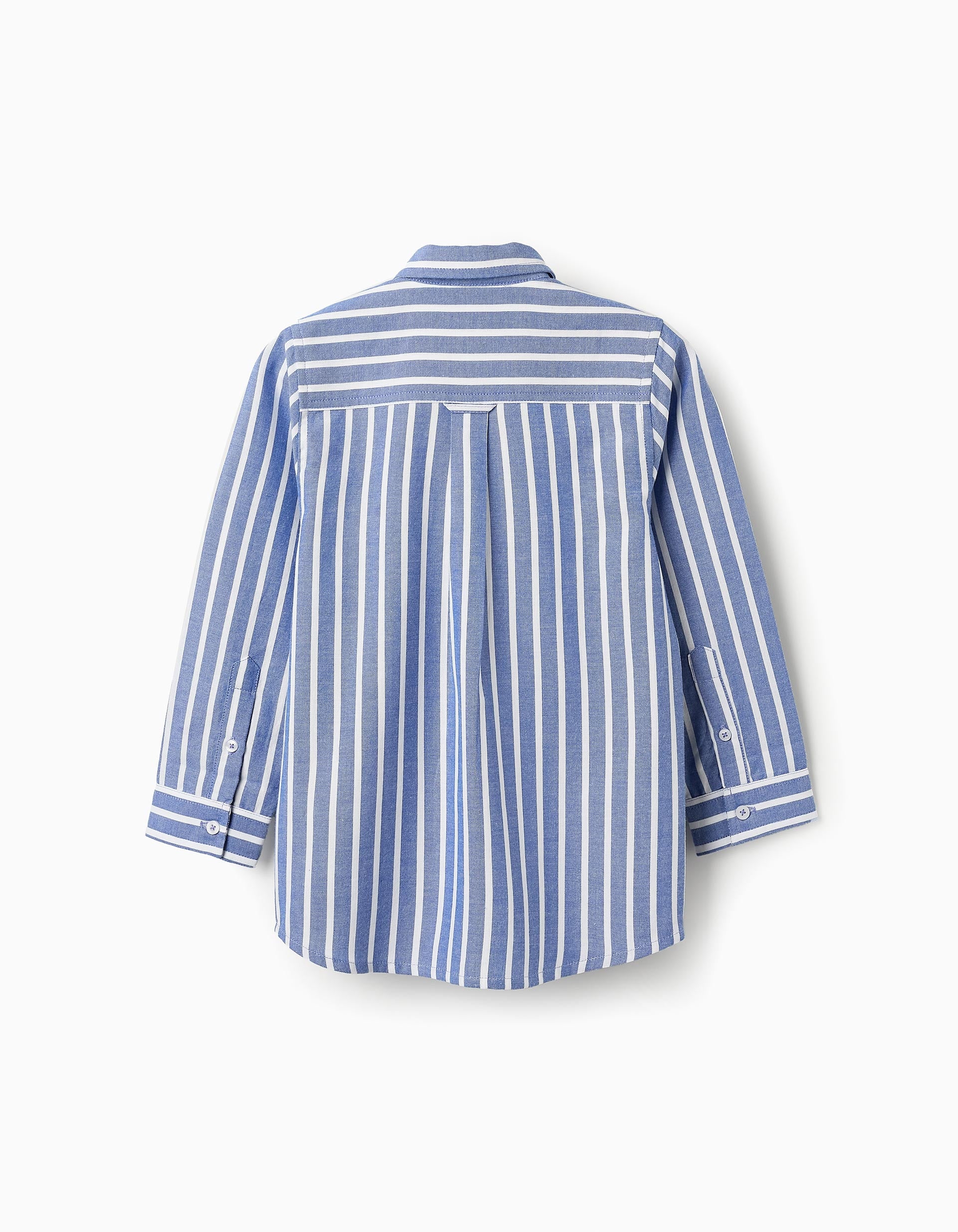 Cotton Striped Shirt for Boys, Blue/White