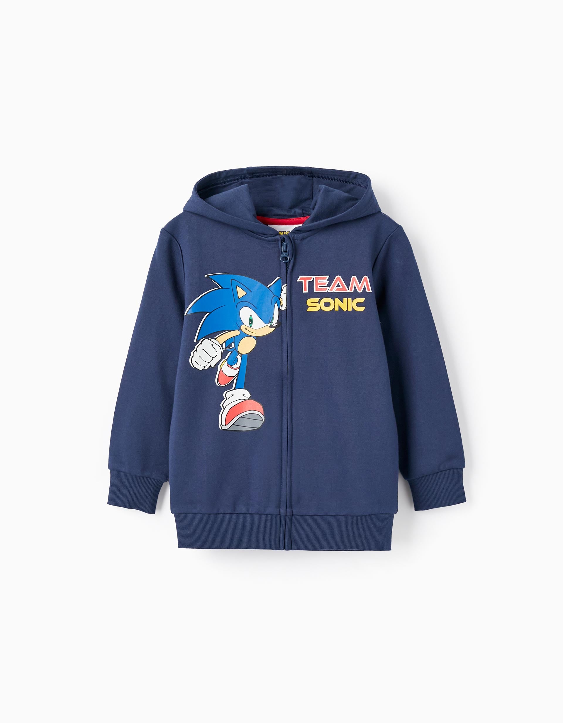 Cotton Hooded Jacket for Boys 'Sonic', Dark Blue