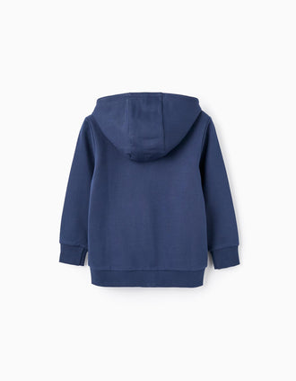 Manteau en coton avec capuche pour garçon 'Sonic', Bleu Foncé