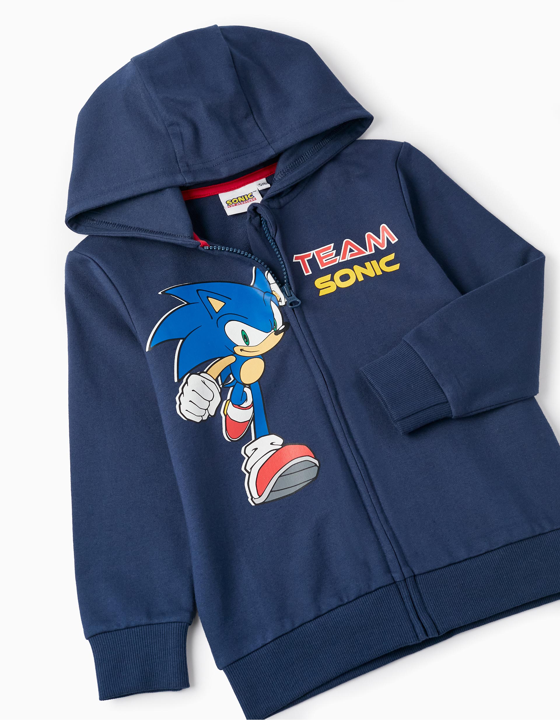 Cotton Hooded Jacket for Boys 'Sonic', Dark Blue