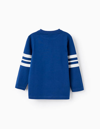 Camiseta de Manga Larga para Niño 'Super Mario', Azul Oscuro